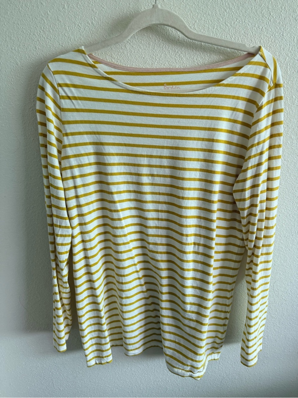 Boden yellow and white Breton - Size 10 US